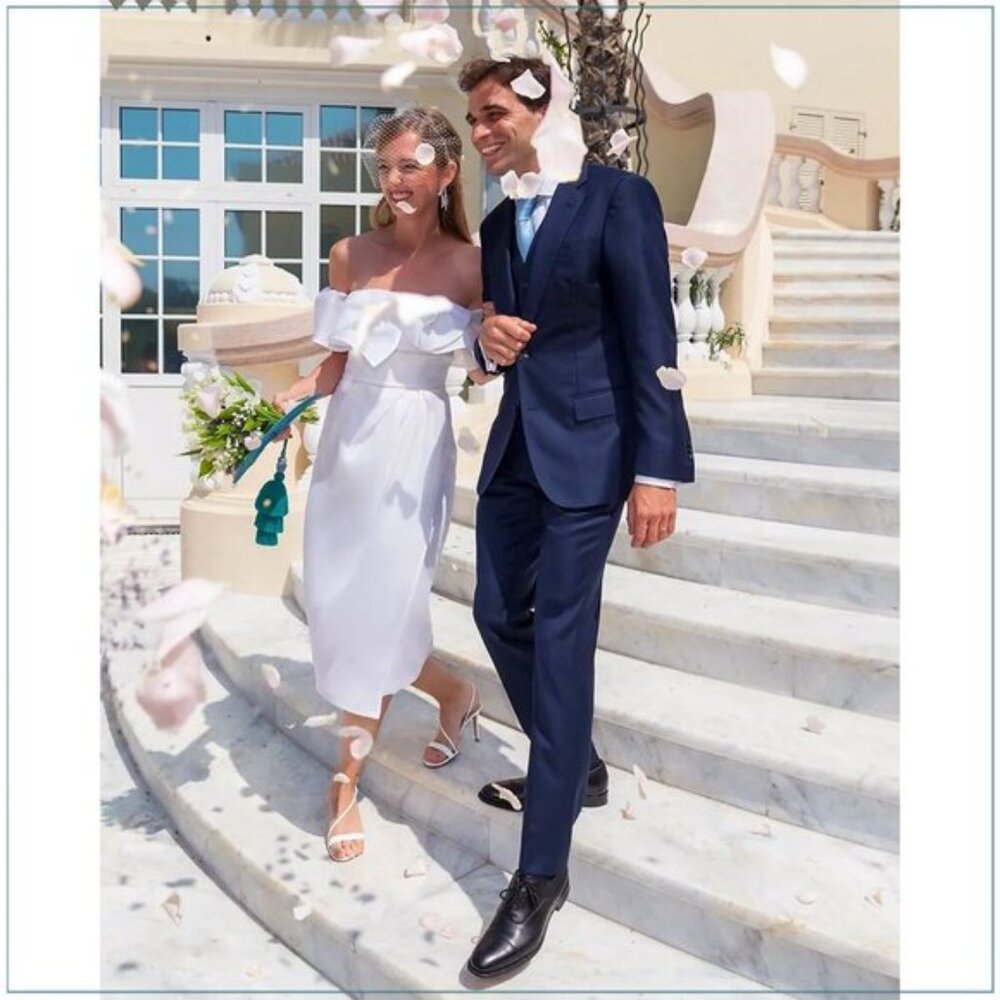 NWT. $2590 Carolina Herrera Bow Front Off Shoulder Wedding Bridal Dress 12 white - Picture 15 of 15